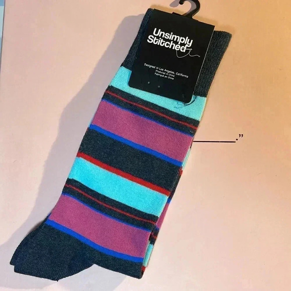 Unsimply Stitched Gray/Purple minimal stripe - Picture 2 of 7